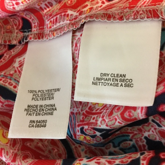 Jones New York Collection 24W Top Red Paisley - Picture 5 of 5